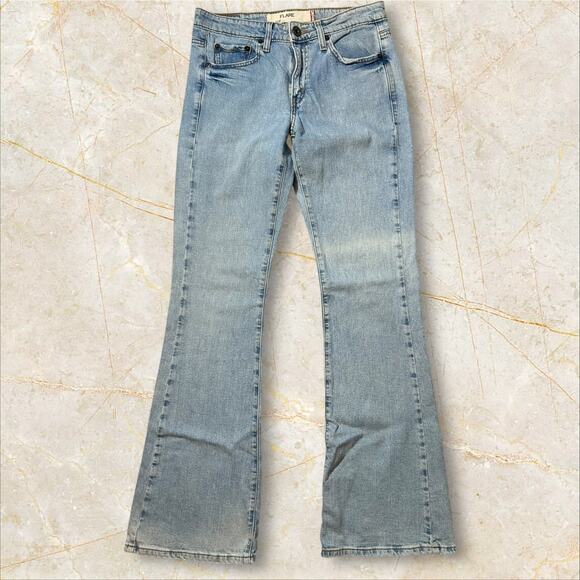 Levis 519 Vintage Y2K Women Jeans 9L Flare Leg Light Blue Denim Retro Style V06 - Picture 1 of 4